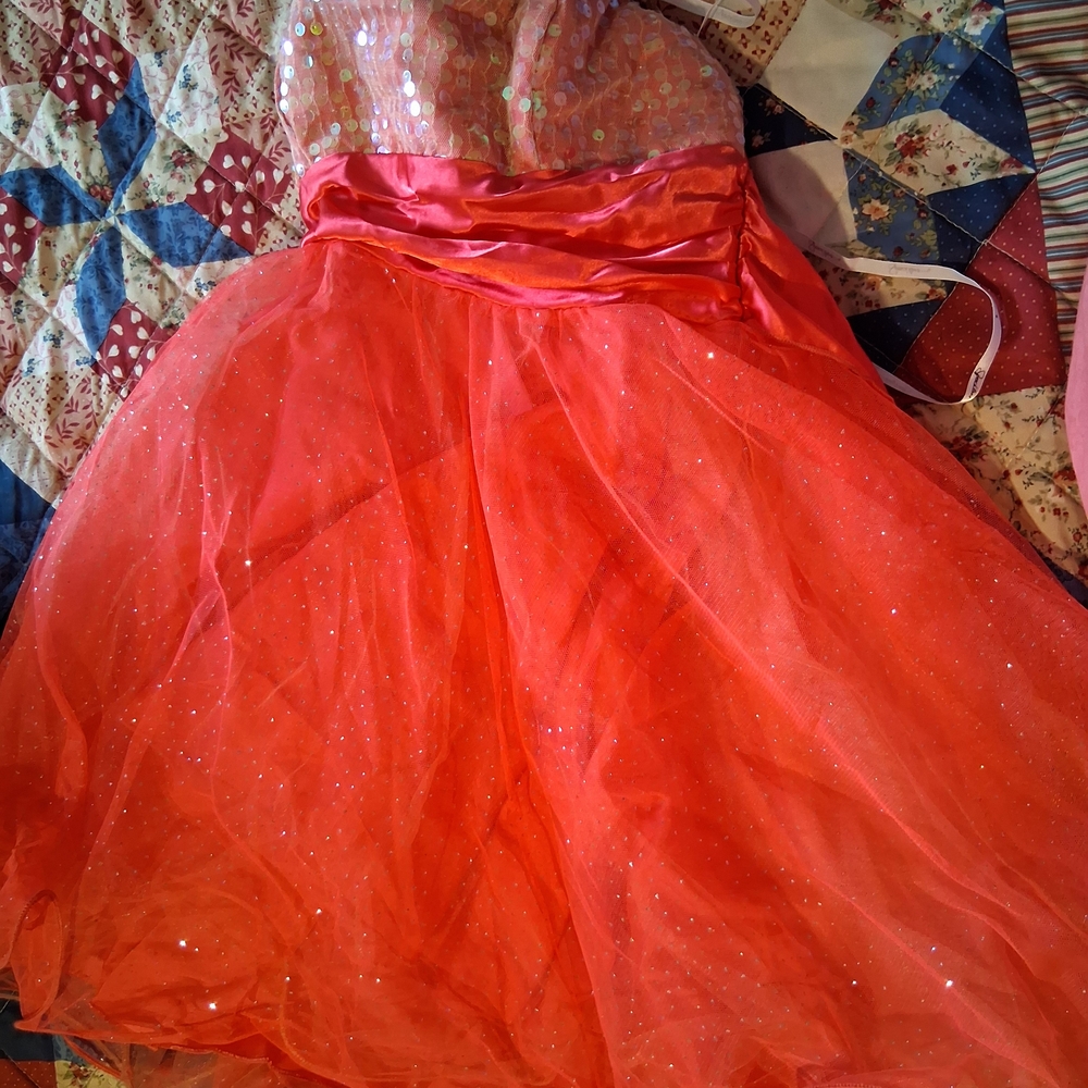 Speechless Pink and Coral Sequin Formal Dress